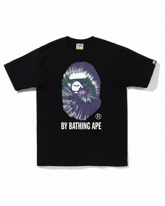 Bape Tie-Dye By Bathing Ape Tricko Panske Čierne | SK-6197