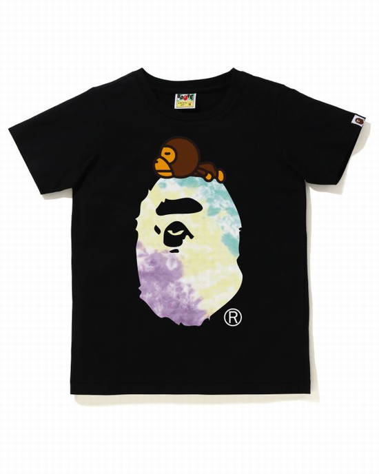 Bape Tie-Dye Milo On Big Ape Tricko Damske Čierne | SK-9871