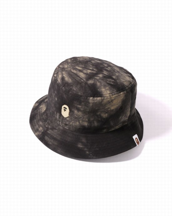 Bape Tie Dye One Point Bucket Klobuky Panske Čierne | SK-6528