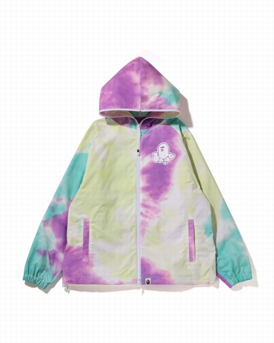 Bape Tie-Dye Oversized Full Zip Bundy Damske Nachový Zelene Modre | SK-6892