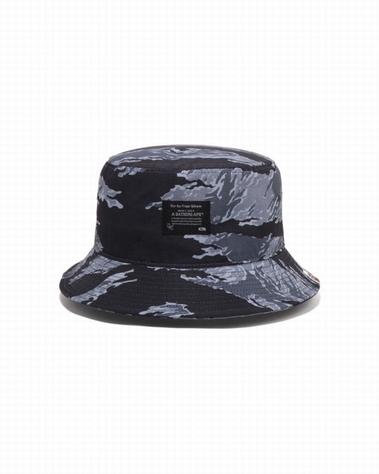 Bape Tiger Camo Bucket Klobuky Panske Čierne | SK-8605