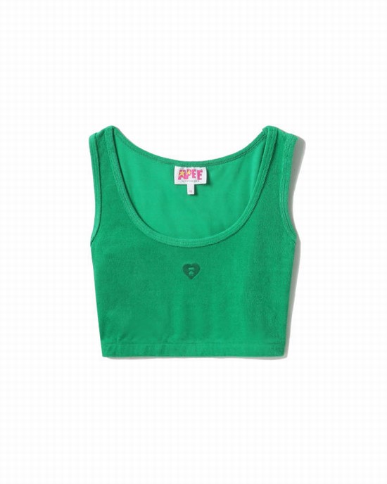 Bape Towelling crop Vesty Damske Tyrkysové | SK-9138