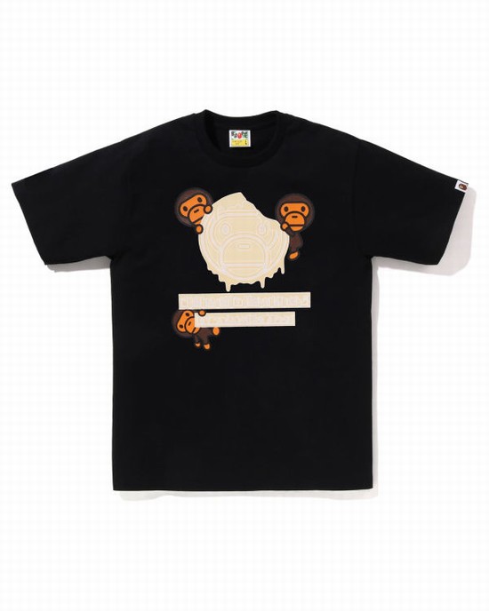 Bape Valentine Chocolate Milo Tricko Panske Čierne | SK-9631