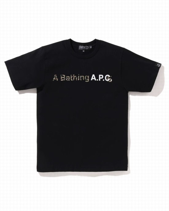 Bape X A.P.C. A Bathing Ape Siroke Topanky Tricko Damske Čierne | SK-6571