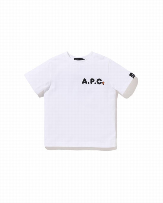 Bape X A.P.C. Milo On APC Tricko Detske Biele | SK-6910