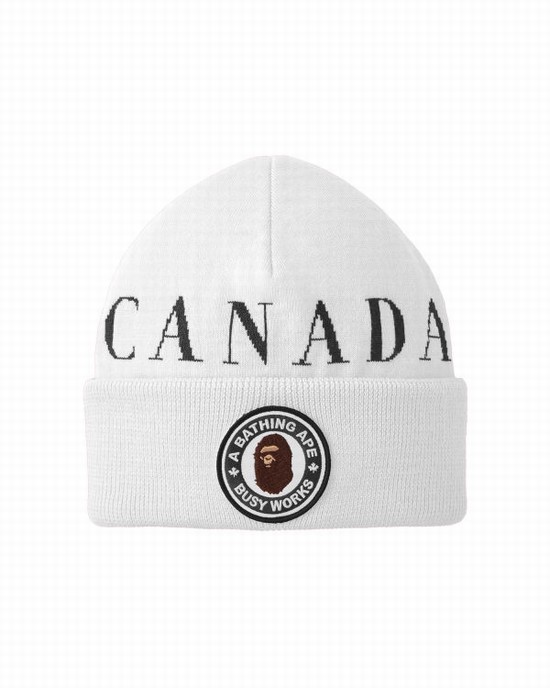 Bape X Canada Goose X Concepts Caps Panske Biele | SK-6981