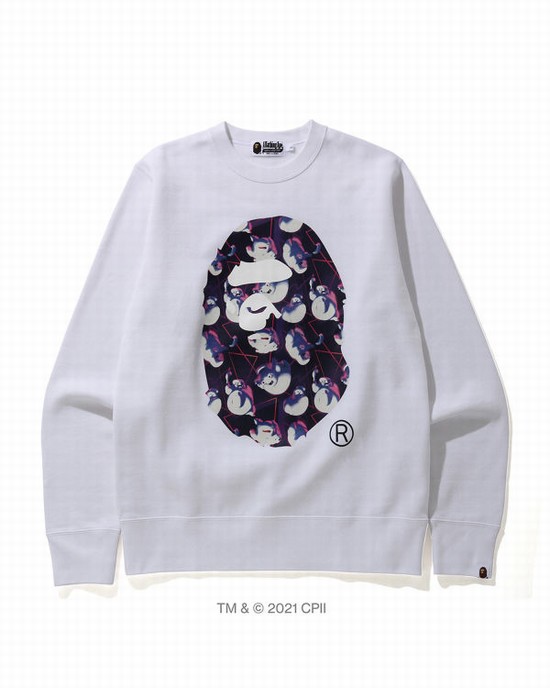 Bape X Ghostbusters Ape Head Crewneck Mikiny Panske Biele | SK-7142