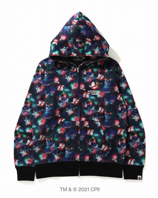 Bape X Ghostbusters Camo Full Zip Mikiny S Kapucňou Panske Viacfarebný | SK-5721