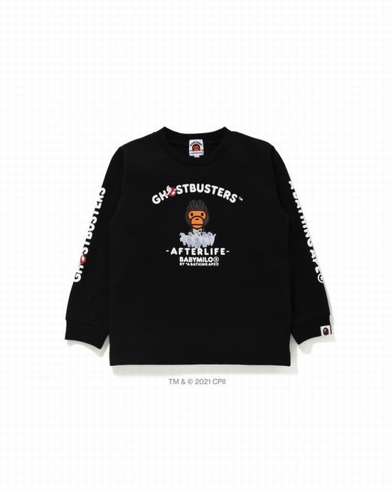 Bape X Ghostbusters Milo Long Sleeve Tricko Detske Čierne | SK-2513