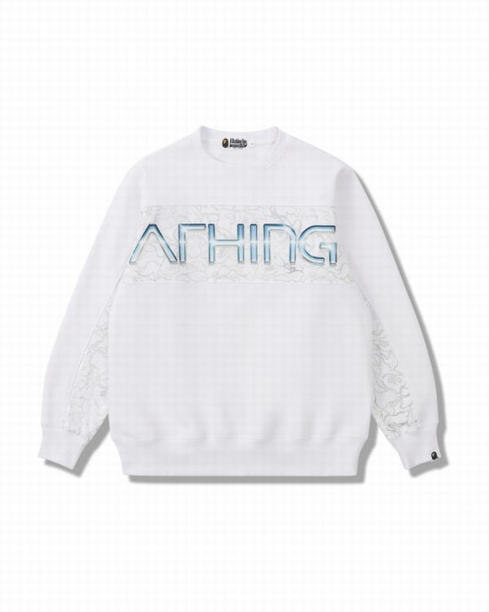 Bape X Hajime Sorayama Crewneck Mikiny Panske Biele | SK-8043