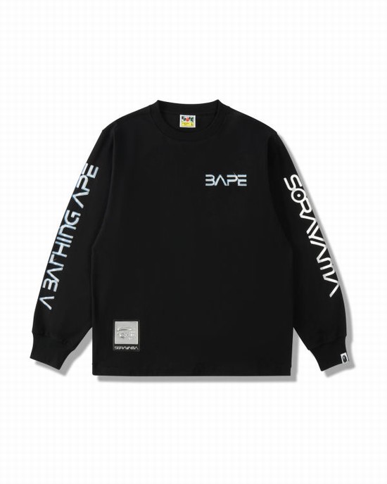 Bape X Hajime Sorayama L/S Tricko Panske Čierne | SK-5389