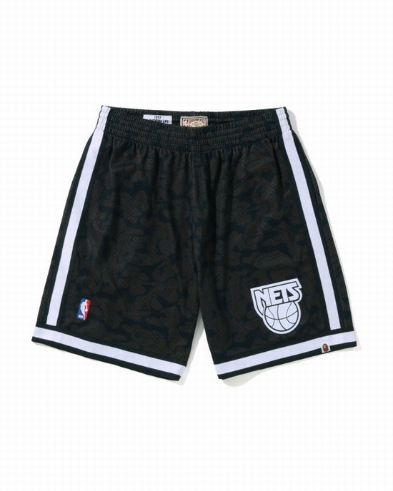 Bape X M&N Brooklyn Nets Jersey Sortky Panske Čierne | SK-6904