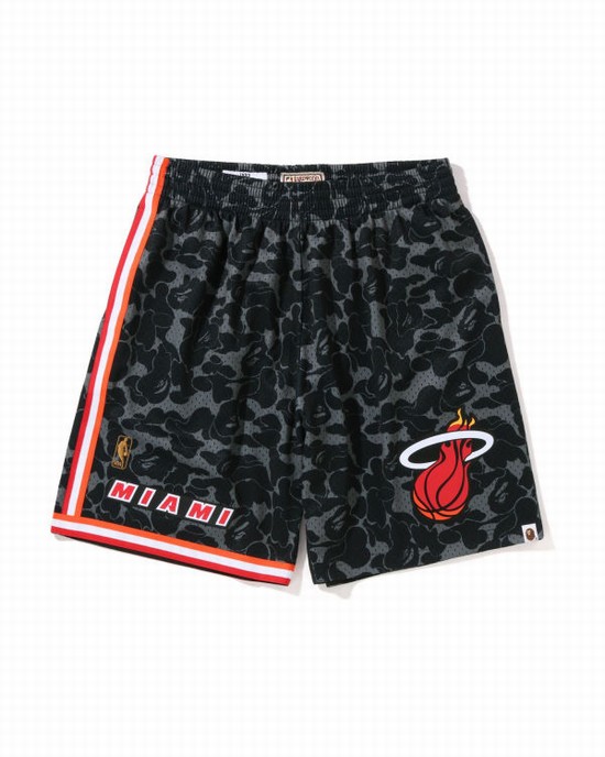 Bape X M&N Miami Heat Jersey Sortky Panske Čierne | SK-8974