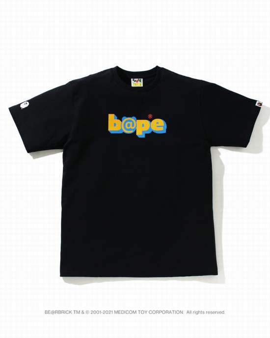 Bape X Medicom Toy Camo BE@R Tricko Panske Čierne | SK-7061