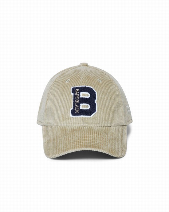 Bape X New Era logo corduroy Caps Panske Hnede | SK-1584