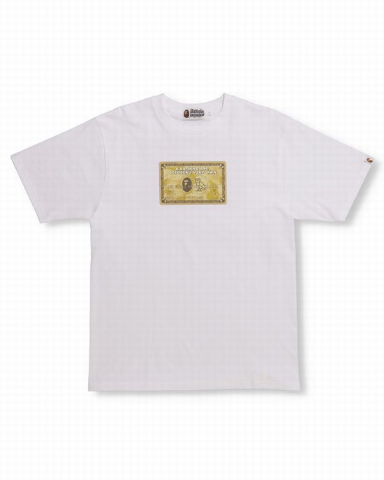 Bape X OVO Card Tricko Panske Biele | SK-6295