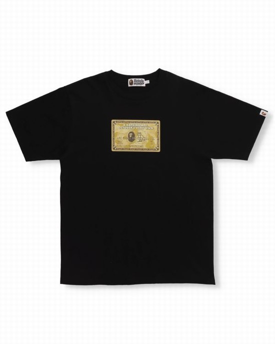 Bape X OVO Card Tricko Panske Čierne | SK-0347