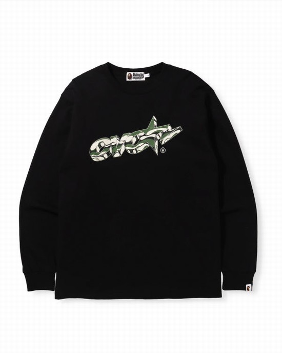 Bape X OVO Long Sleeve Tricko Panske Čierne | SK-7158
