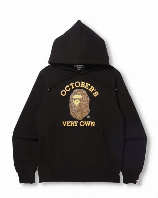 Bape X OVO Pullover Mikiny S Kapucňou Panske Čierne | SK-4538