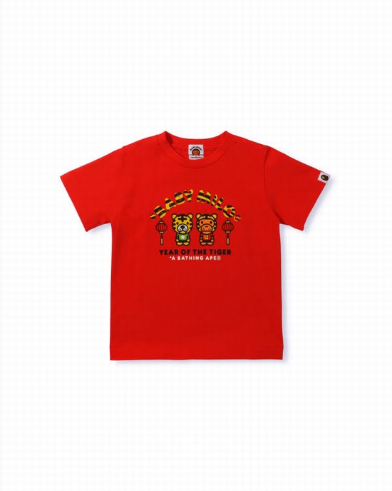 Bape Year Of The Tiger Milo Tricko Detske Svetlo Červené | SK-4651