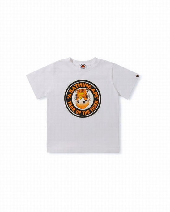 Bape Year Of The Tiger Tricko Detske Biele | SK-5690