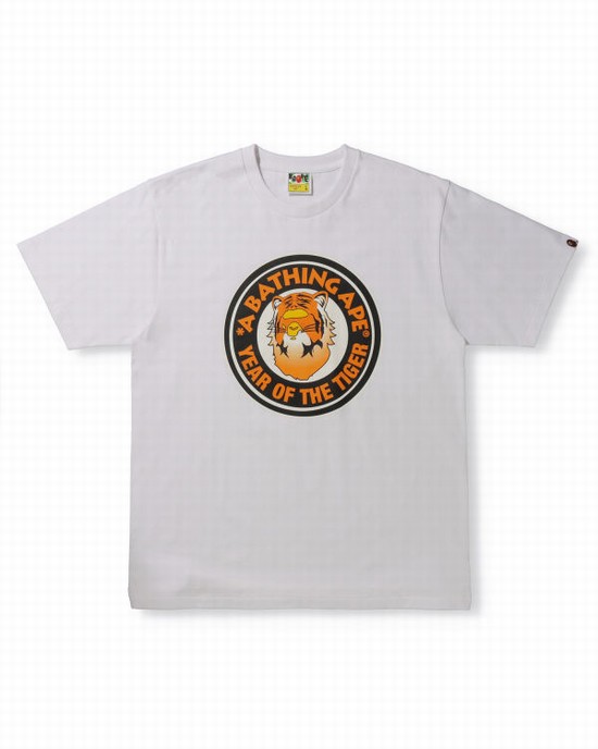 Bape Year Of The Tiger Tricko Panske Biele | SK-9624