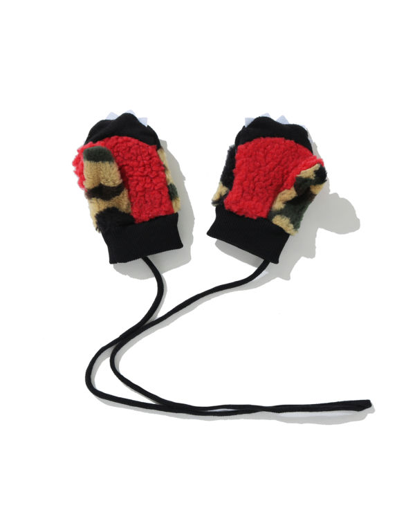 Bape 1st Camo Boa Shark Mittens Rukavice Detske Žlté | SK-0683