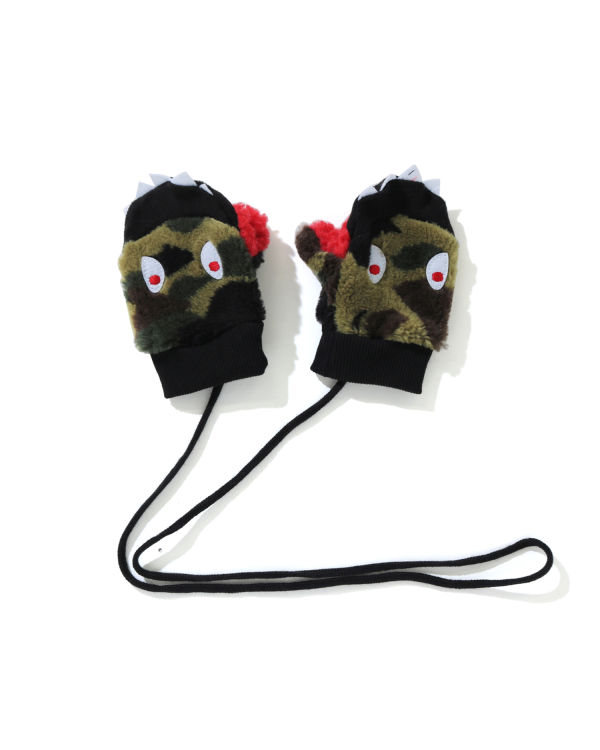 Bape 1st Camo Boa Shark Mittens Rukavice Detske Zelene | SK-9562