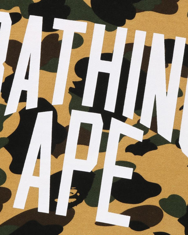 Bape 1st Camo Crazy Bathing Ape Relaxed Fit Crewneck Mikiny Panske Žlté | SK-5018