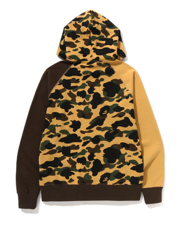 Bape 1st Camo Crazy College Full Zip Mikiny S Kapucňou Panske Žlté | SK-5836