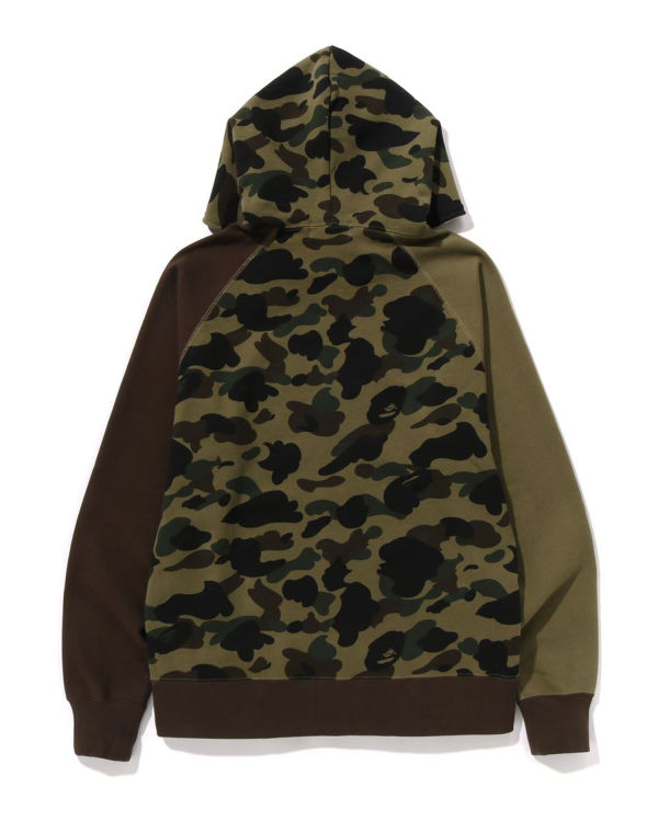 Bape 1st Camo Crazy College Full Zip Mikiny S Kapucňou Panske Zelene | SK-9682