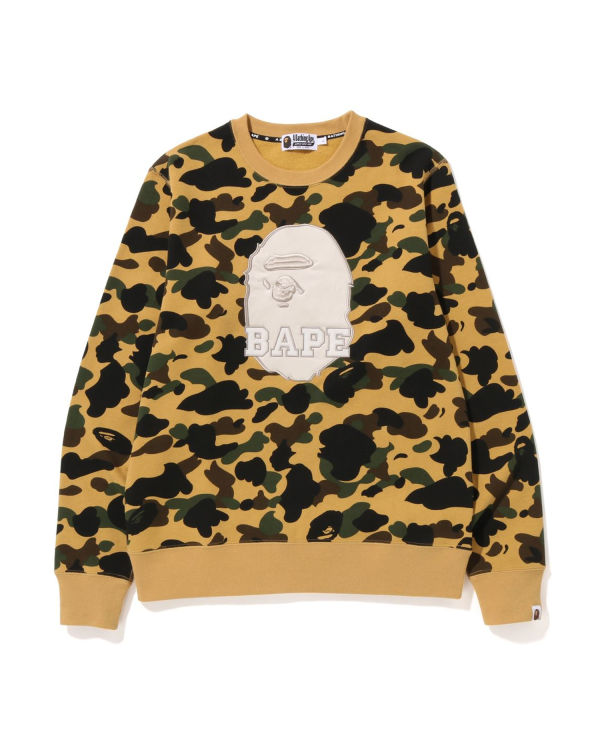Bape 1st Camo Crewneck Mikiny Panske Žlté | SK-9645