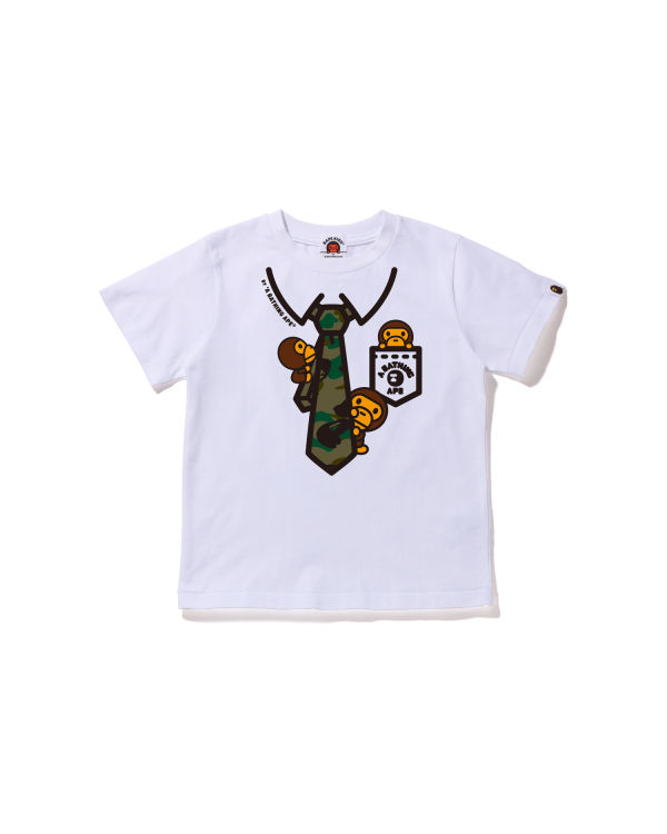 Bape 1st Camo Milo Neck Print Tricko Detske Biele | SK-0624