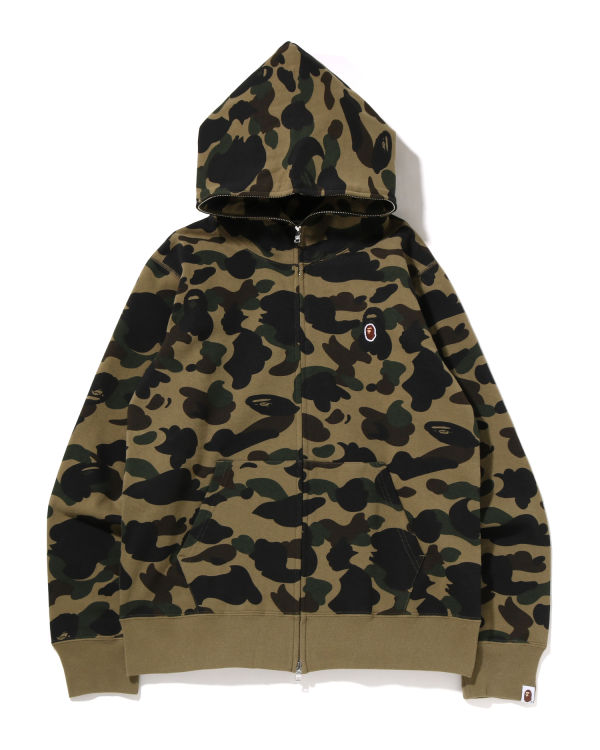Bape 1st Camo One Point Full Zip Mikiny S Kapucňou Panske Zelene | SK-3957