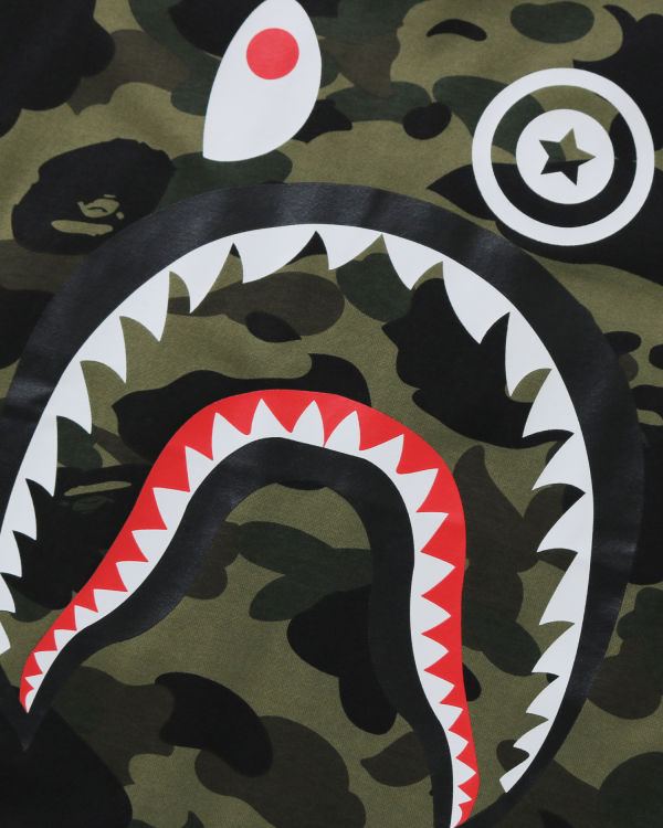 Bape 1st Camo Shark 3/4 Sleeve Tricko Detske Zelene | SK-0932