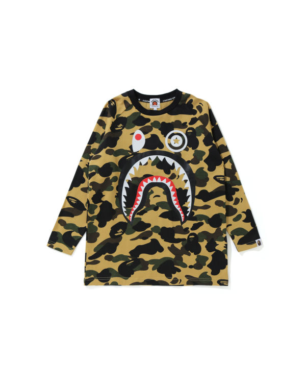 Bape 1st Camo Shark 3/4 Sleeve Tricko Detske Žlté | SK-2589