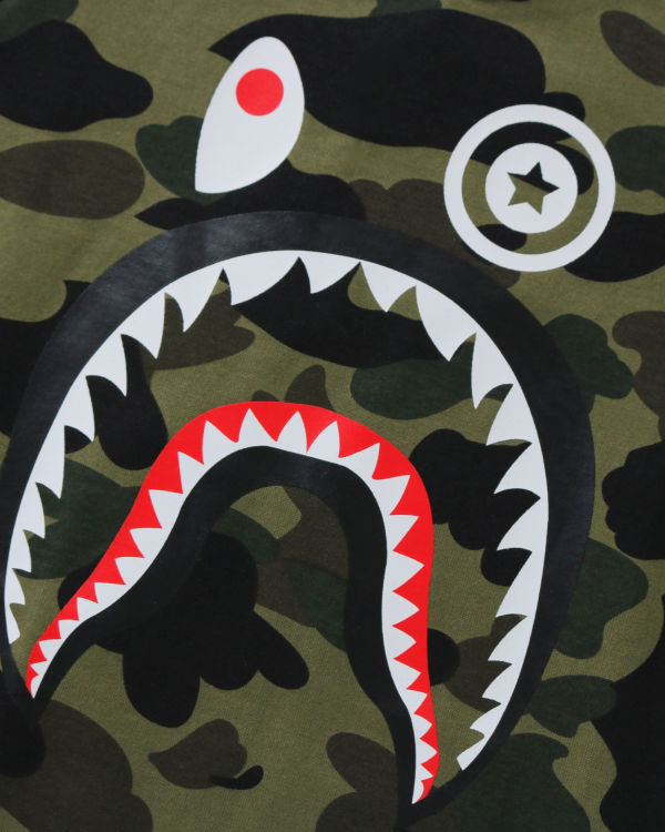 Bape 1st Camo Shark 3/4 Sleeve Tricko Detske Zelene | SK-3168