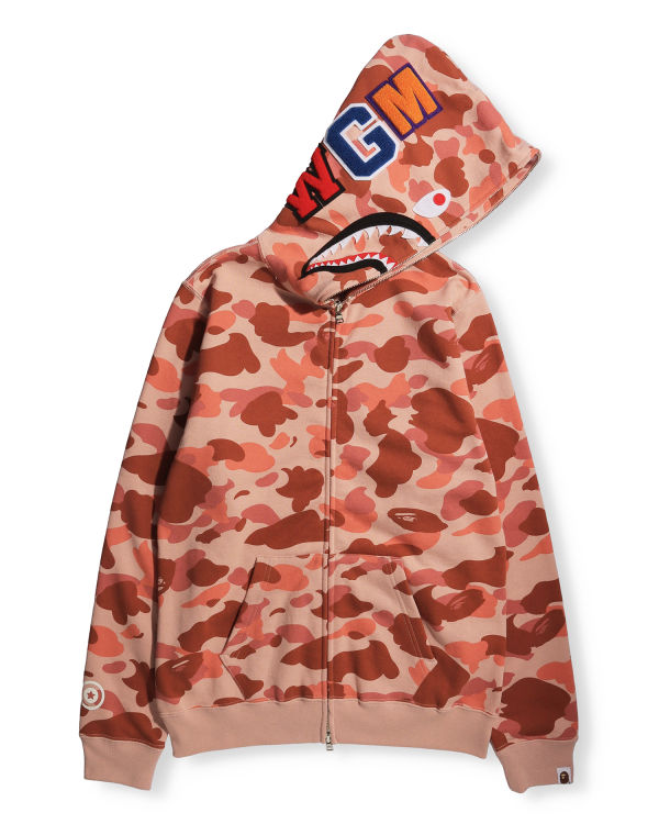 Bape 1st Camo Shark Full Zip Mikiny S Kapucňou Damske Ruzove | SK-2361