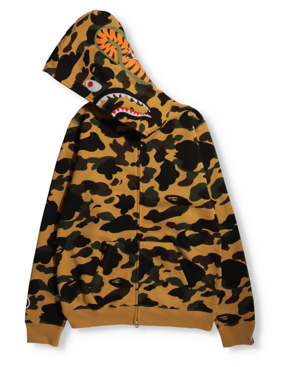 Bape 1st Camo Shark Full Zip Mikiny S Kapucňou Damske Hnedožltý | SK-8627