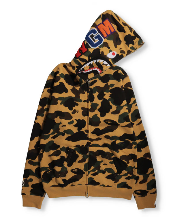 Bape 1st Camo Shark Full Zip Mikiny S Kapucňou Damske Hnedožltý | SK-8627