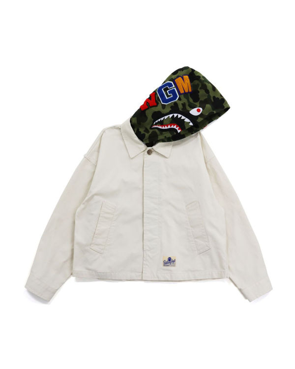 Bape 1st Camo Shark Hood Siroke Topanky Bundy Damske Biele | SK-5619