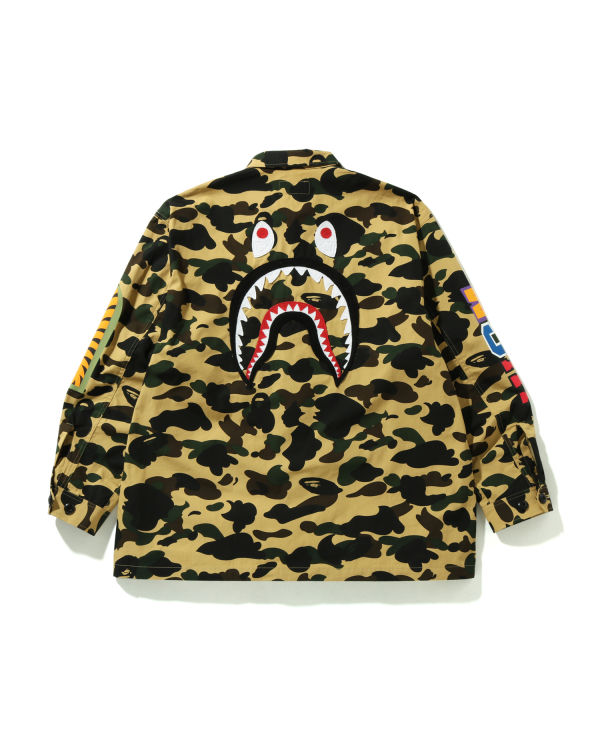 Bape 1st Camo Shark Relaxed Fit Military Kosele Panske Žlté | SK-3694