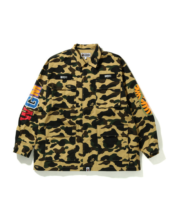 Bape 1st Camo Shark Relaxed Fit Military Kosele Panske Žlté | SK-3694