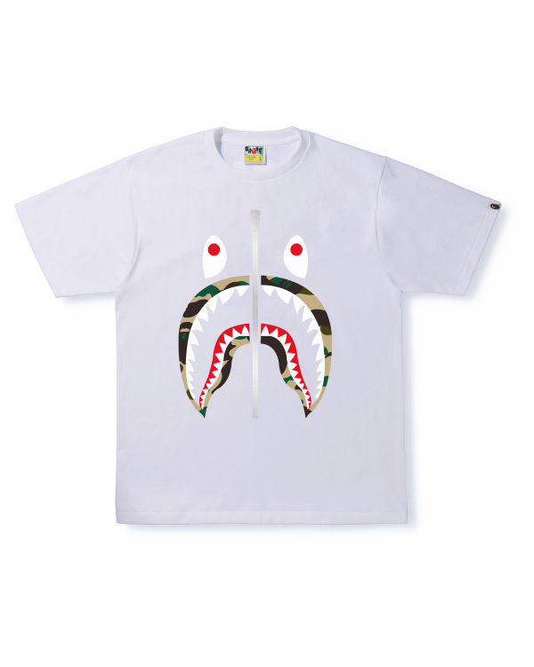 Bape 1st Camo Shark Tricko Panske Biele | SK-1723