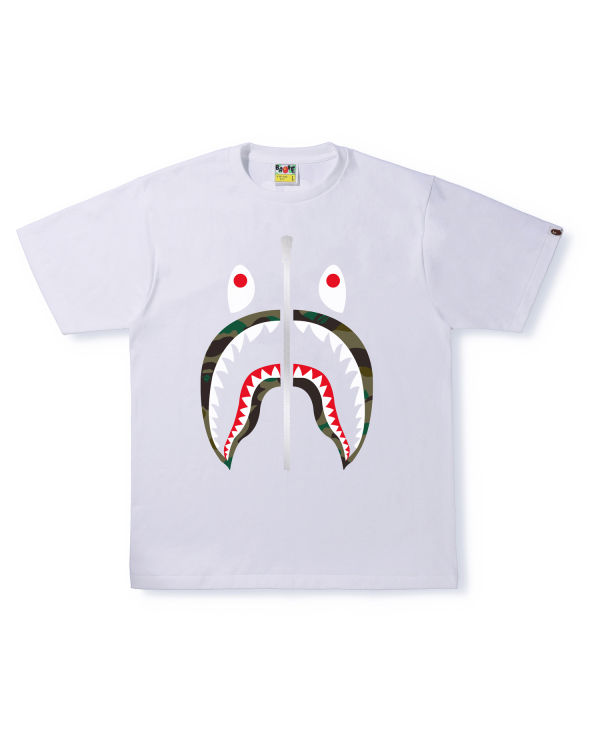 Bape 1st Camo Shark Tricko Panske Biele | SK-2501