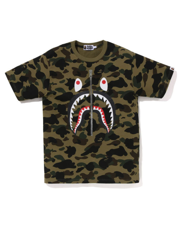 Bape 1st Camo Shark Tricko Panske Zelene | SK-6517