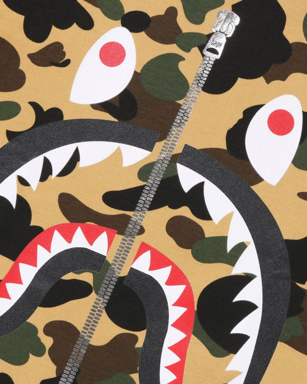 Bape 1st Camo Shark Tricko Panske Žlté | SK-5896