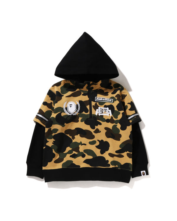 Bape 1st Camo Zavodne Layered Pullover Mikiny S Kapucňou Detske Žlté | SK-4967