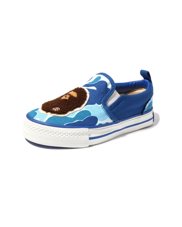 Bape ABC Camo Ape Head Patch Slip On Detske Modre | SK-0864