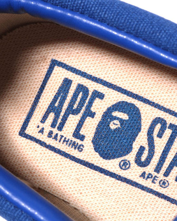 Bape ABC Camo Ape Head Patch Slip On Detske Modre | SK-0864
